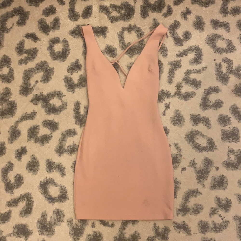 Forever21 pink low cut dress